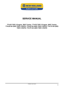 New Holland TT4.55 Tier Tractor manual