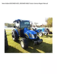 New Holland BOOMER 4055  BOOMER 4060 Tractor Service Repair Manual preview