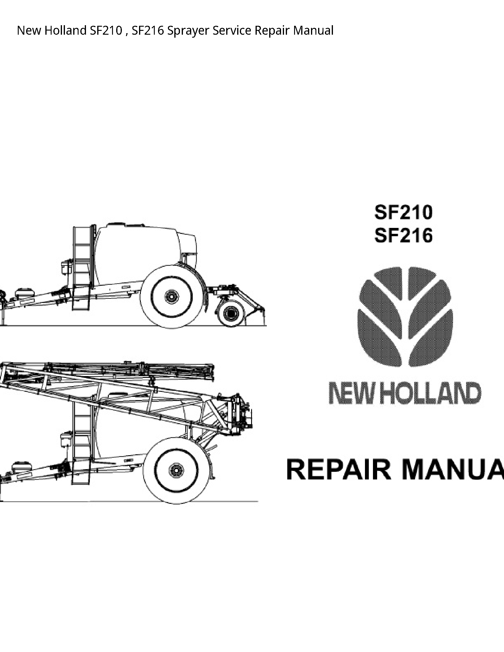 New Holland SF210 Sprayer manual