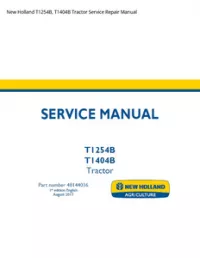New Holland T1254B  T1404B Tractor Service Repair Manual preview