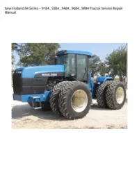 New Holland 84 Series – 9184   9384   9484   9684   9884 Tractor Service Repair Manual preview
