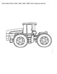 New Holland 9184   9384   9484   9684   9884 Tractor Operator Manual preview