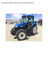 New Holland TD80D  TD95D Tractor Service Repair Manual NA preview