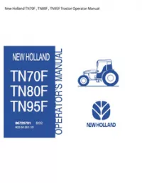 New Holland TN70F   TN80F   TN95F Tractor Operator Manual preview