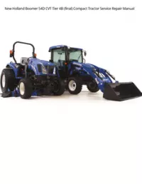New Holland Boomer 54D CVT Tier 4B (final) Compact Tractor Service Repair Manual preview