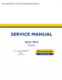 New Holland 8010   9010 Tractor Service Repair Manual preview