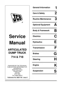 JCB 714 718 Articulated Dump Truck Service Repair Manual preview
