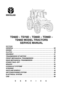 New Holland TD70D Tractors manual