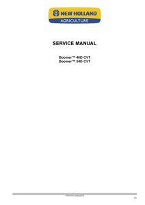 New Holland 46D Boomer CVT manual