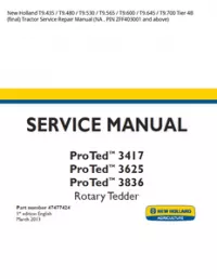 New Holland T9.435 / T9.480 / T9.530 / T9.565 / T9.600 / T9.645 / T9.700 Tier 4B (final) Tractor Service Repair Manual (NA   PIN ZFF403001 and above) preview