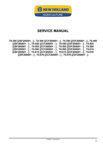 New Holland T9.390 Tier Tractor manual