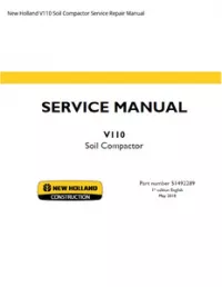 New Holland V110 Soil Compactor Service Repair Manual preview