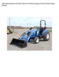 New Holland Boomer 40 ROPS / Boomer 50 ROPS Compact Tractors Service Repair Manual preview