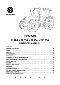New Holland TL70A TL80A TL90A TL100A Tractors Service Repair Manual (EU) preview