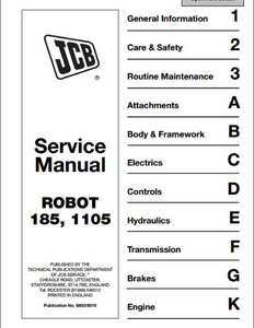 JCB 185 ROBOT Skid Steer Loader manual
