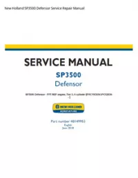 New Holland SP3500 Defensor Service Repair Manual preview