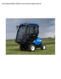 New Holland G6030  G6035 Tractors Service Repair Manual preview