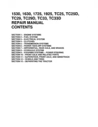 New Holland 1530  1630  1725  1925  TC25  TC25D  TC29  TC29D  TC33 В TC33D Tractor Service Repair Manual preview