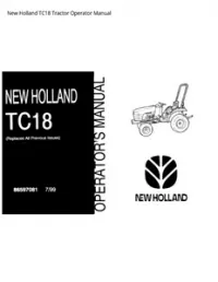 New Holland TC18 Tractor Operator Manual preview