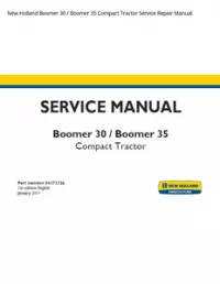 New Holland Boomer 30 / Boomer 35 Compact Tractor Service Repair Manual preview