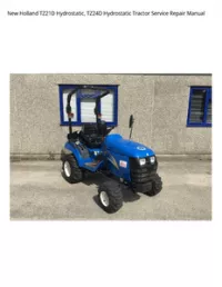 New Holland TZ21D Hydrostatic  TZ24D Hydrostatic Tractor Service Repair Manual preview