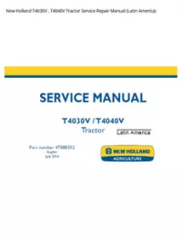 New Holland T4030V   T4040V Tractor Service Repair Manual (Latin America) preview