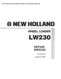 New Holland LW230 Wheel Loader Service Repair Manual preview