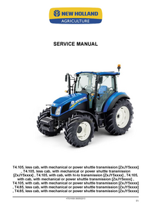 New Holland T4.85 Tractors manual