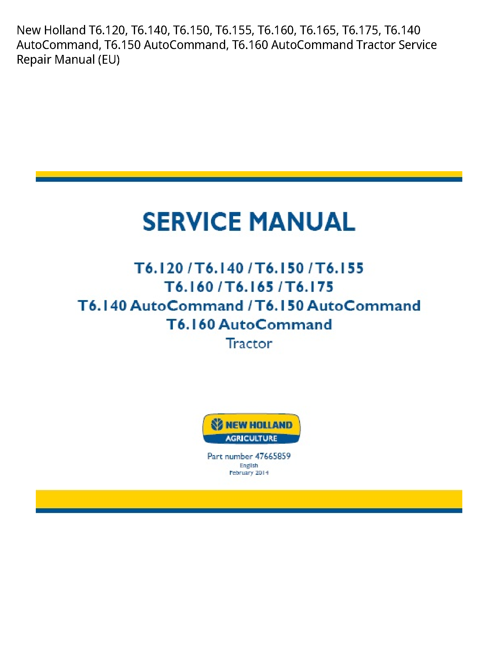 New Holland T6.120 AutoCommand manual