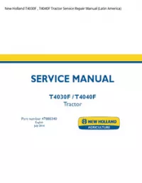 New Holland T4030F   T4040F Tractor Service Repair Manual (Latin America) preview
