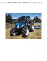 New Holland T4030F / T4040F / T4050F / T4060F Tractor Service Repair Manual preview