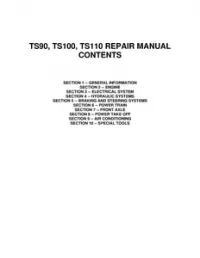 New Holland TS90 TS100 TS110 Tractors Service Repair Workshop Manual preview
