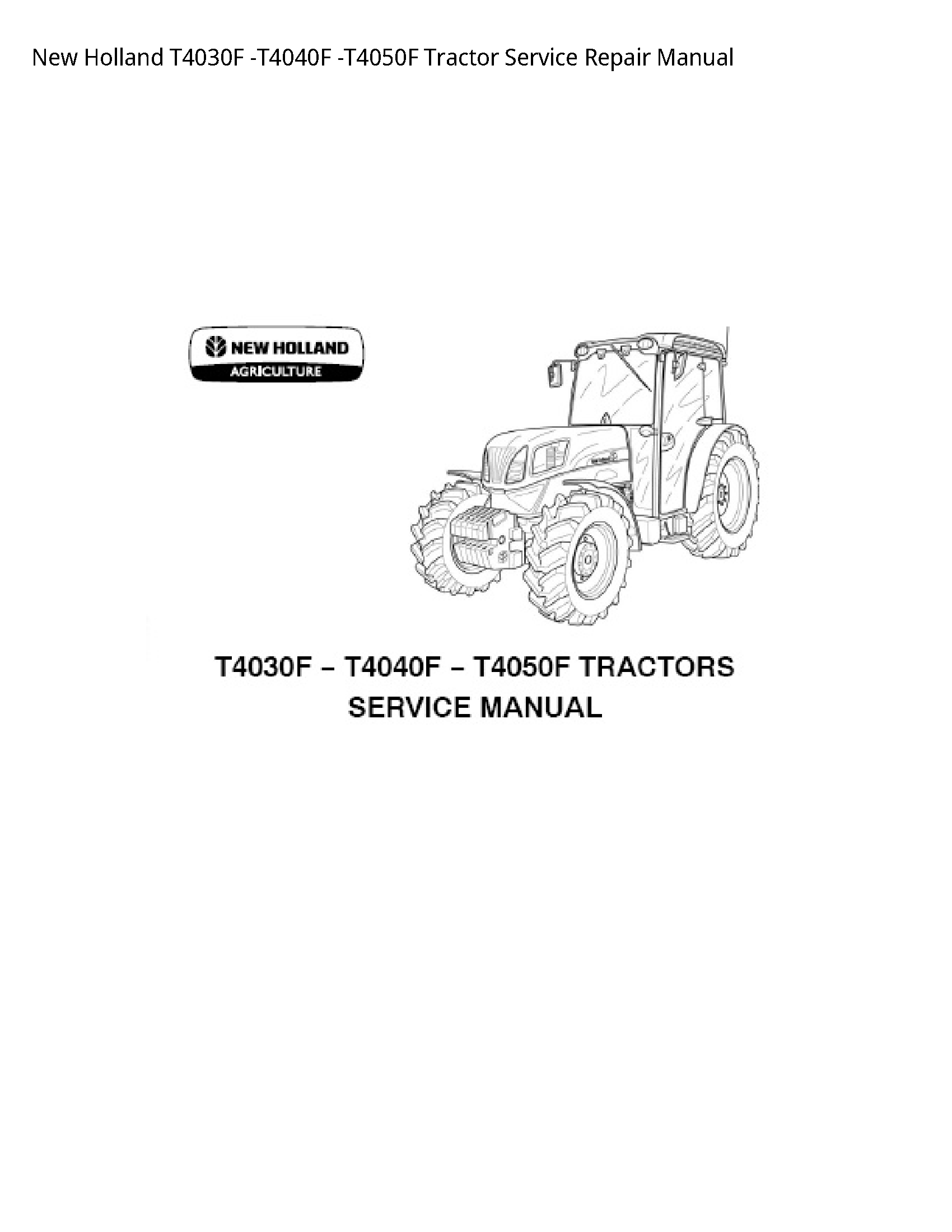 New Holland T4030F Tractor manual