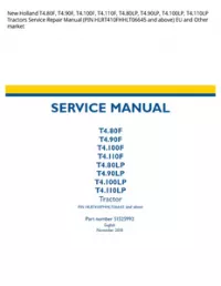 New Holland T4.80F  T4.90F  T4.100F  T4.110F  T4.80LP  T4.90LP  T4.100LP  T4.110LP Tractors Service Repair Manual (PIN HLRT410FHHLT06645 and above) EU and Other market preview