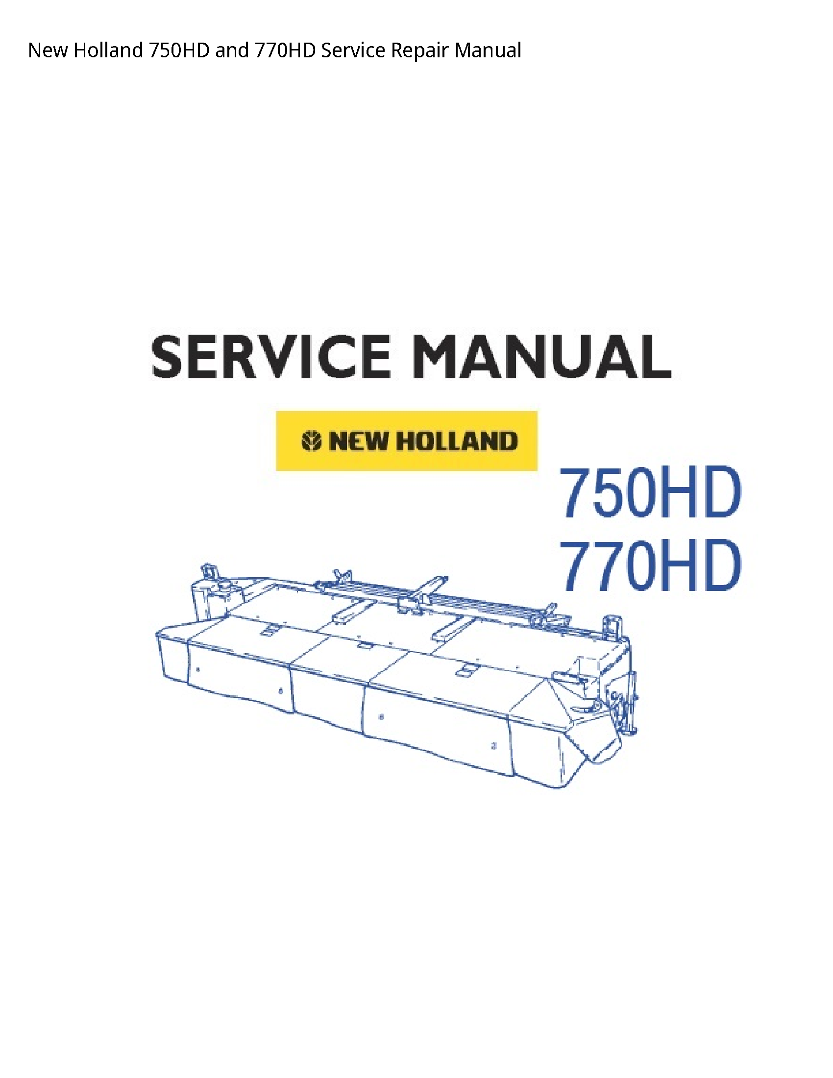 New Holland 750HD  manual