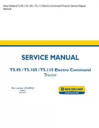 New Holland T5.95 / T5.105 / T5.115 Electro Command Tractor Service Repair Manual preview