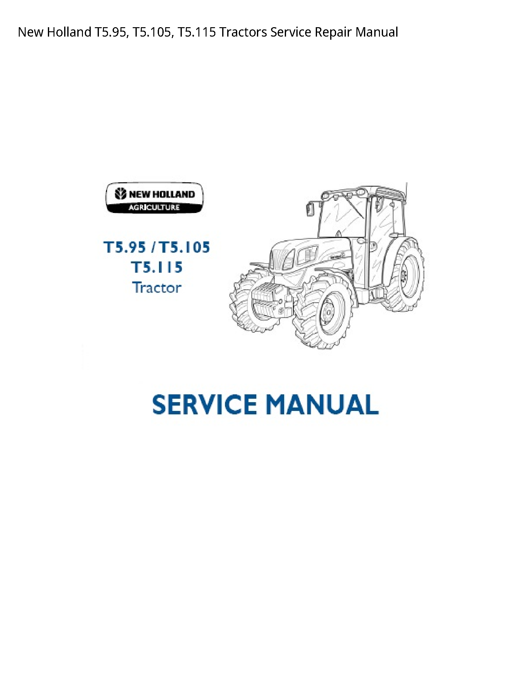 New Holland T5.95 Tractors manual