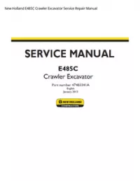 New Holland E485C Crawler Excavator Service Repair Manual preview