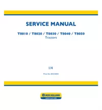 New Holland T8010 / T8020 / T8030 / T8040 / T8050 Tractors Service Repair Manual (Z8Rx06001 -) preview