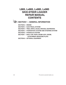 New Holland Lx865 Skid Steer Loader manual