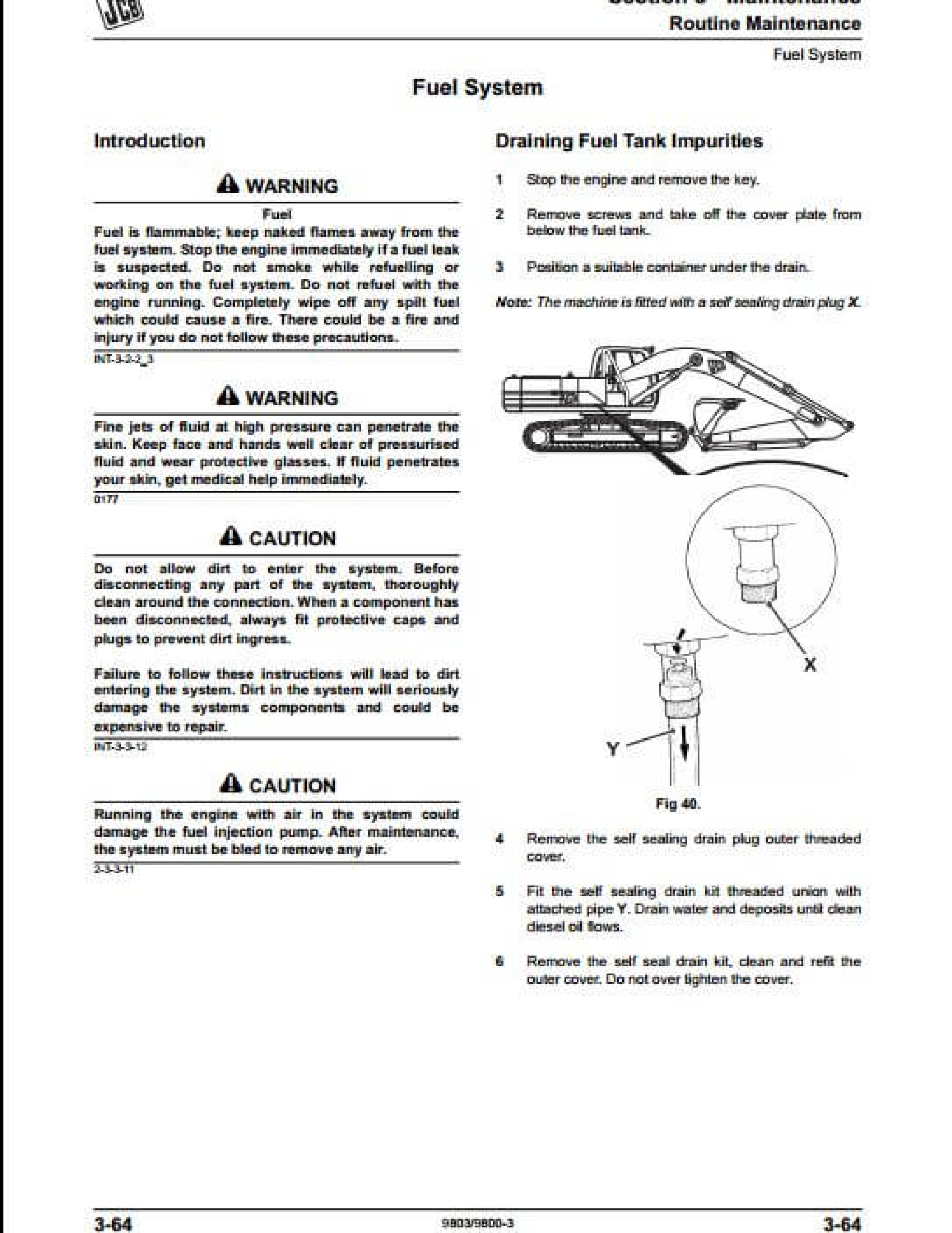 JCB 940 Rough Terrain Fork Lift manual
