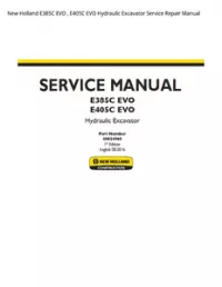 New Holland E385C EVO   E405C EVO Hydraulic Excavator Service Repair Manual preview