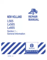 New Holland L565 LX565 LX665 Skid Steer Loader Repair Service Manual preview