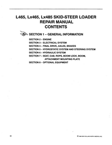 New Holland Lx485 Skid Steer Loader manual