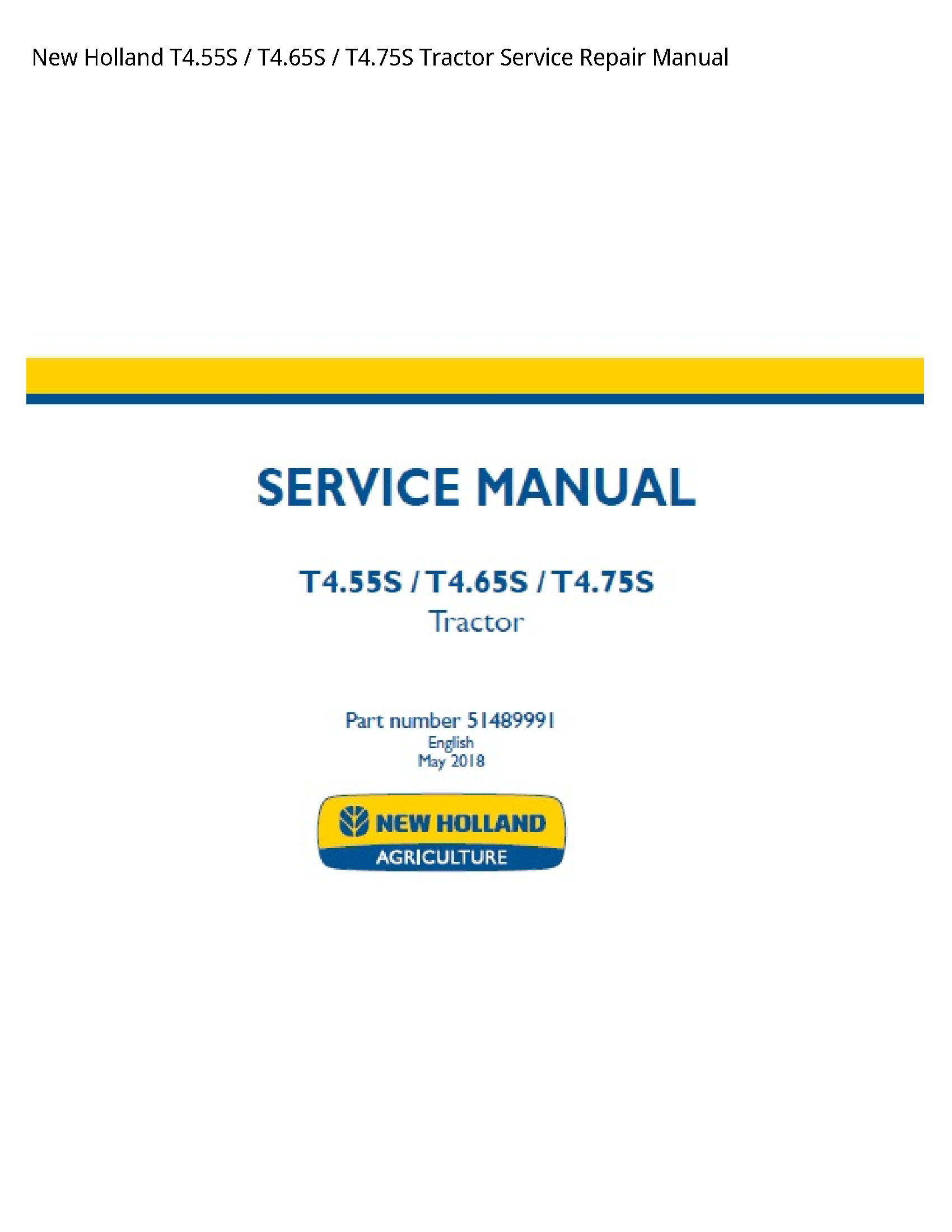 New Holland T4.55S Tractor manual