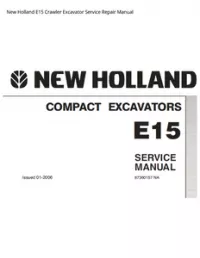 New Holland E15 Crawler Excavator Service Repair Manual preview
