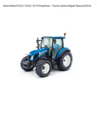New Holland T4.55 / T4.65 / T4.75 PowerStar – Tractor Service Repair Manual (2014) preview