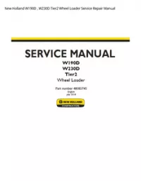 New Holland W190D   W230D Tier2 Wheel Loader Service Repair Manual preview
