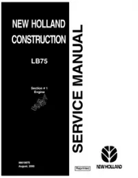 New Holland LB75 Backhoe Loader Service Repair Manual preview