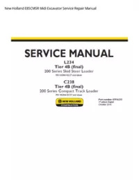 New Holland E85CMSR Midi Excavator Service Repair Manual preview